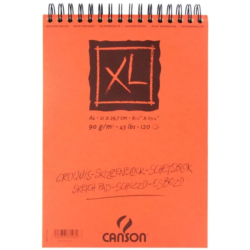 Canson Album à spirale Croquis XL 120 feuilles format 21x29 7 cm 90 g