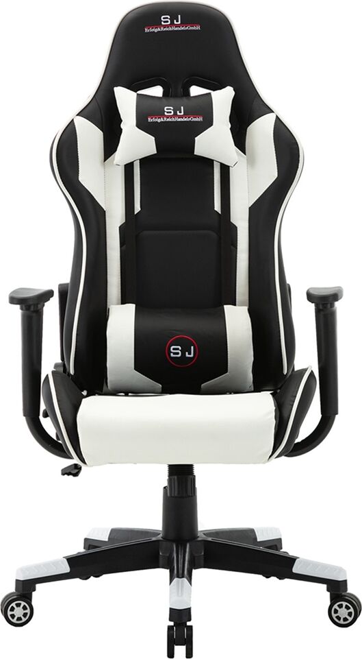 Rotatable Office Gaming Chair With Armrests White