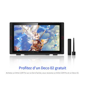 XP-PEN Artist 22R Pro avec une tablette Deco 02 gratuite - Publicité