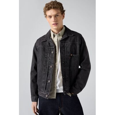 Levi's Veste Trucker Type I - Homme - Noir / Black Stonewash - S - Publicité Levi's Veste Trucker Type I - Homme - Noir / Black Stonewash - S - Publicité
