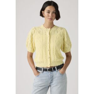 Levi's Cardigan Manche Courte Maille Pointelle Pauline - Femme - Jaune / French Vanilla - S - Publicité Levi's Cardigan Manche Courte Maille Pointelle Pauline - Femme - Jaune / French Vanilla - S - Publicité