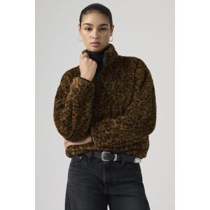 Levi's Sweat Shirt 1/4 Zip Sherpa Gemma - Femme - Marron / Annessa Leopard Anthracite Night - S - Publicité Levi's Sweat Shirt 1/4 Zip Sherpa Gemma - Femme - Marron / Annessa Leopard Anthracite Night - S - Publicité