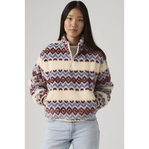 Levi's Sweat Shirt 1/4 Zip Sherpa Gemma - Femme - Multicolore / Fleece Diamond Geo White Swan - M - Publicité Levi's Sweat Shirt 1/4 Zip Sherpa Gemma - Femme - Multicolore / Fleece Diamond Geo White Swan - M - Publicité
