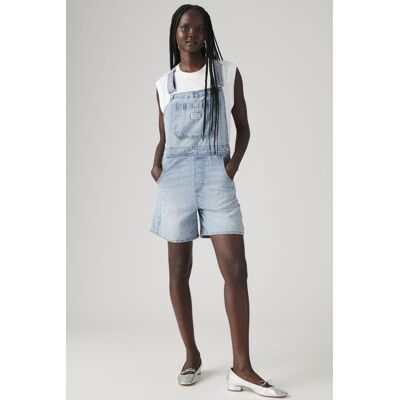 Levi's Salopette Short Utility Lightweight - Femme - Bleu / Summer Job - M - Publicité Levi's Salopette Short Utility Lightweight - Femme - Bleu / Summer Job - M - Publicité