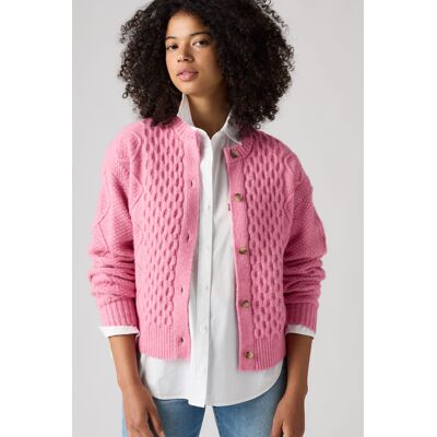 Levi's Charlotte Crewneck Cardigan - Femme - Rose / Wild Rose Heather Wild Rose - S - Publicité Levi's Charlotte Crewneck Cardigan - Femme - Rose / Wild Rose Heather Wild Rose - S - Publicité
