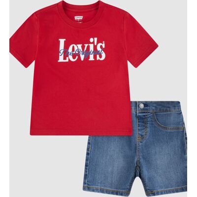 Levi's Baby Logo Tee And Denim Shorts 2 Piece Set - Homme - Rouge / Urban Red - 18M - Publicité Levi's Baby Logo Tee And Denim Shorts 2 Piece Set - Homme - Rouge / Urban Red - 18M - Publicité
