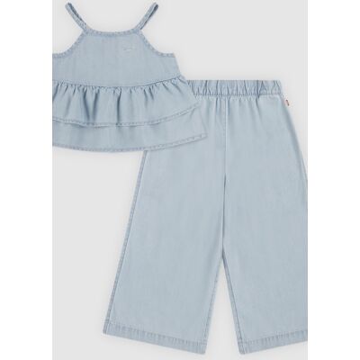 Levi's Baby Denim Tiered Tank And Pants 2 Piece Set - Femme - Bleu / Wow Me Over - 6M - Publicité Levi's Baby Denim Tiered Tank And Pants 2 Piece Set - Femme - Bleu / Wow Me Over - 6M - Publicité