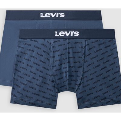 Levi's Logo Boxer Brief 2 Pack - Homme - Bleu / Navy - XL - Publicité Levi's Logo Boxer Brief 2 Pack - Homme - Bleu / Navy - XL - Publicité