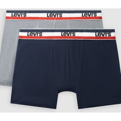 Levi's Repeat Logo Boxer Brief 2 Pack - Homme - Multicolore / Navy/Grey Melange - 2XL - Publicité Levi's Repeat Logo Boxer Brief 2 Pack - Homme - Multicolore / Navy/Grey Melange - 2XL - Publicité