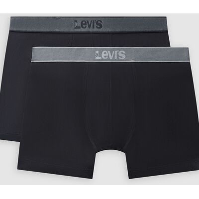 Levi's Twill Boxer Brief 2 Pack - Homme - Noir / Black - L - Publicité Levi's Twill Boxer Brief 2 Pack - Homme - Noir / Black - L - Publicité
