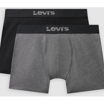 Levi's Opt III Boxer Brief 2 Pack - Homme - Noir / Grey/Black - L - Publicité Levi's Opt III Boxer Brief 2 Pack - Homme - Noir / Grey/Black - L - Publicité