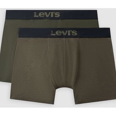 Levi's Opt III Boxer Brief 2 Pack - Homme - Kaki / Khaki - L - Publicité Levi's Opt III Boxer Brief 2 Pack - Homme - Kaki / Khaki - L - Publicité