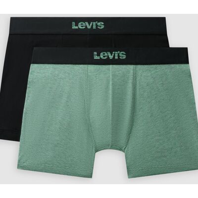 Levi's Opt III Boxer Brief 2 Pack - Homme - Multicolore / Green/Black - S - Publicité Levi's Opt III Boxer Brief 2 Pack - Homme - Multicolore / Green/Black - S - Publicité