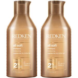 Shampooing All Soft Redken Duo (2 x 300 ml) - Publicité Shampooing All Soft Redken Duo (2 x 300 ml) - Publicité
