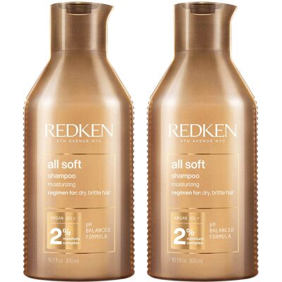 Redken All Soft Shampoo - Huile d'argan pour cheveux secs - 300ml - Publicité Redken All Soft Shampoo - Huile d'argan pour cheveux secs - 300ml - Publicité