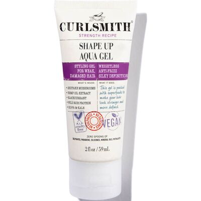 Curlsmith Shape Up Aqua Gel - Gel coiffant pour volume et définition - Publicité Curlsmith Shape Up Aqua Gel - Gel coiffant pour volume et définition - Publicité