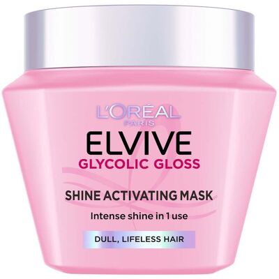 L'Oréal Paris Elvive Glycolic Gloss Core Diamond Mask 300ml - Publicité L'Oréal Paris Elvive Glycolic Gloss Core Diamond Mask 300ml - Publicité
