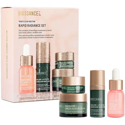 Biossance - Ensemble Éclat Rapide - Soins de la peau vegan, cruelty-free - Publicité Biossance - Ensemble Éclat Rapide - Soins de la peau vegan, cruelty-free - Publicité