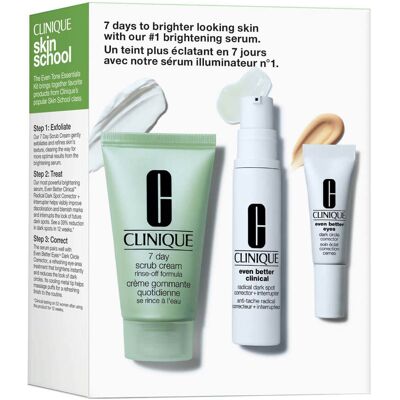 Clinique Skin School Supplies Even Tone Essentials Coffret - Ensemble de soins de la peau - Publicité Clinique Skin School Supplies Even Tone Essentials Coffret - Ensemble de soins de la peau - Publicité