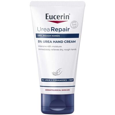 Eucerin Urea Repair Plus 5% Urea Hand Cream - Peau sèche et rugueuse - Hydratation 48h - Publicité Eucerin Urea Repair Plus 5% Urea Hand Cream - Peau sèche et rugueuse - Hydratation 48h - Publicité
