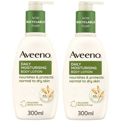 Aveeno Lotion Hydratante Quotidienne pour le Corps (300ml) - Publicité Aveeno Lotion Hydratante Quotidienne pour le Corps (300ml) - Publicité