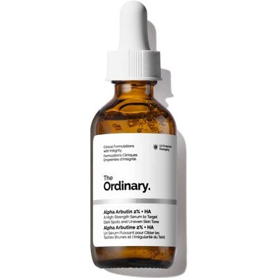 The Ordinary Alpha Arbutin 2% + HA Sérum - Éclaircissant et Anti-taches - Publicité The Ordinary Alpha Arbutin 2% + HA Sérum - Éclaircissant et Anti-taches - Publicité