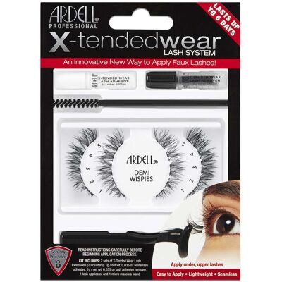Système de Cils Ardell X-Tended Wear Demi Wispies - Naturel, Longue Durée, Kit Complet - Publicité Système de Cils Ardell X-Tended Wear Demi Wispies - Naturel, Longue Durée, Kit Complet - Publicité