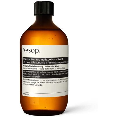 Savon pour les mains Aesop - Resurrection Aromatique, recharge, 500ml - Publicité Savon pour les mains Aesop - Resurrection Aromatique, recharge, 500ml - Publicité