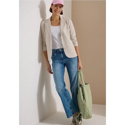 Cecil Femme Blazer texturé, couleur unie in Beige, Gr: S - Publicité Cecil Femme Blazer texturé, couleur unie in Beige, Gr: S - Publicité