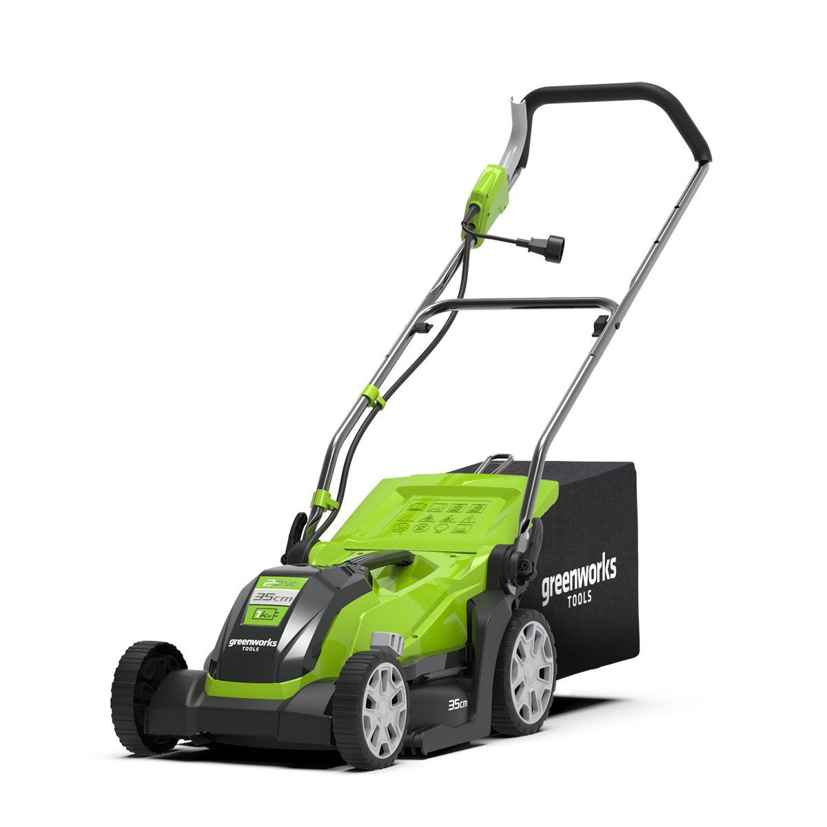 GREENWORKS Tondeuse à gazon électrique à fil GREENWORKS 35cm de largeur de coupe, 1000W -