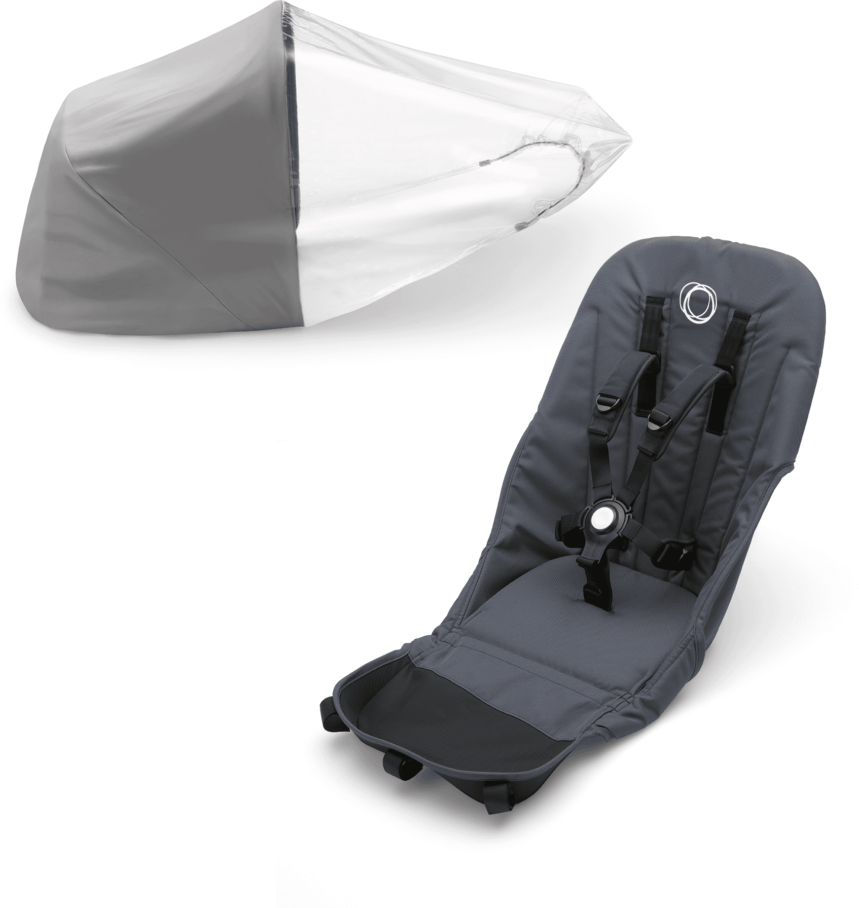 Bugaboo Habillage complémentaire Bugaboo Donkey 2 Duo bleu acier Bugaboo Habillage complémentaire Bugaboo Donkey 2 Duo bleu acier