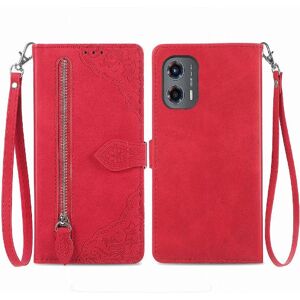 Flip Étui Pour Motorola Moto G Stylus 5g Plus Fente Multi-Carte Affaires Portefeuille Fermeture Éclair Style Multi-Couleur - Rouge - Publicité Flip Étui Pour Motorola Moto G Stylus 5g Plus Fente Multi-Carte Affaires Portefeuille Fermeture Éclair Style Multi-Couleur - Rouge - Publicité