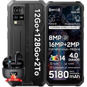 Blackview BV4800 Pro Smartphone Incassable Android 14 12Go+128Go Écran 6.56" 5180mAh 16MP+8MP NFC Noir avec Blackview Airbuds 8 - Publicité Blackview BV4800 Pro Smartphone Incassable Android 14 12Go+128Go Écran 6.56" 5180mAh 16MP+8MP NFC Noir avec Blackview Airbuds 8 - Publicité