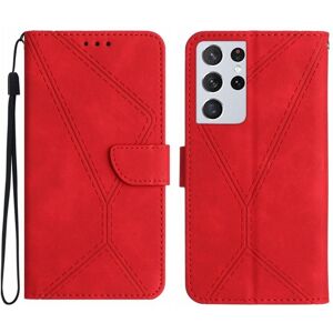 Étui En Cuir Pour Samsung Galaxy S21 Ultra 5g, Rouge - Publicité Étui En Cuir Pour Samsung Galaxy S21 Ultra 5g, Rouge - Publicité