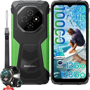 Blackview FORT 1 Smartphone Portable Incassable 6.56" 12Go+128Go 10000mAh Android 15 NFC Vert avec W50pro montre intelligente Noir - Publicité Blackview FORT 1 Smartphone Portable Incassable 6.56" 12Go+128Go 10000mAh Android 15 NFC Vert avec W50pro montre intelligente Noir - Publicité