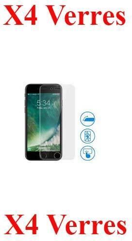 X4 Pieces, Film Protecteur Iphone 8 Plus Unites, 9h, Pose Facile