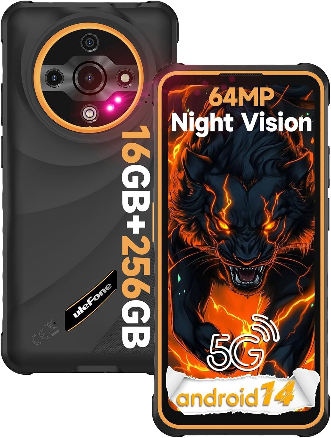 Ulefone Armor X31 Pro Incassable 5G 16 Go + 256 Go / SD-2TB Android 14 Smartphone 6,56