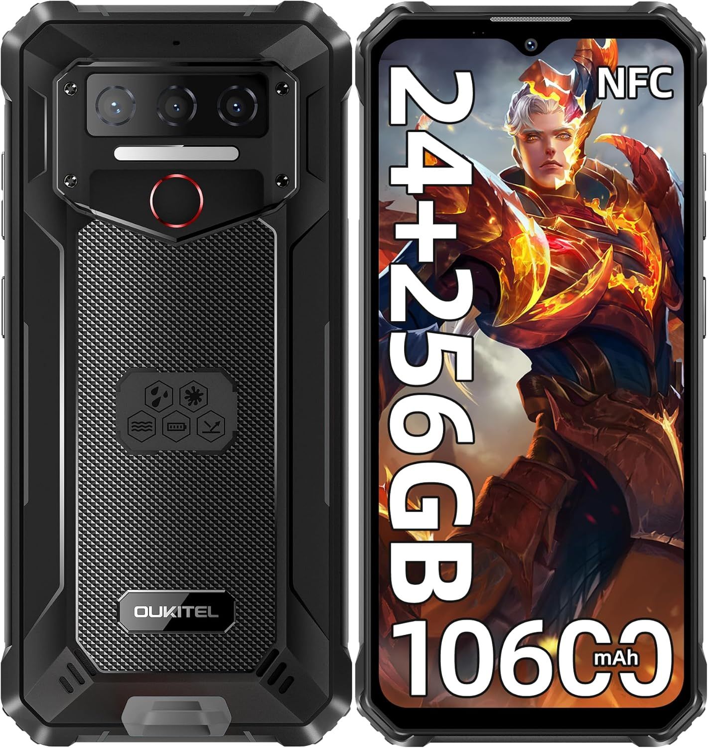 OUKITEL WP23 Plus 24 Go RAM + 256 Go ROM / 1 To Batterie 10600mAh, 6.52