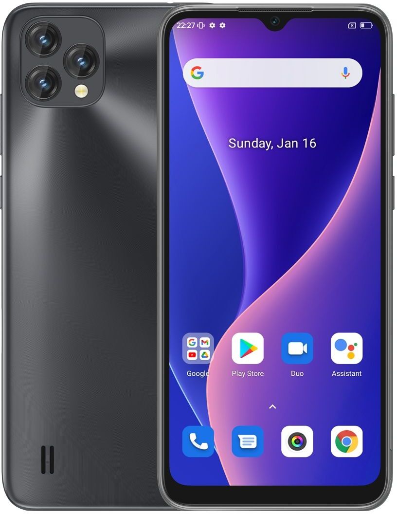 Smartphone Double SIM 6,5 OS Android 11 Téléphone 4G 4GB+32GB Noir YONIS