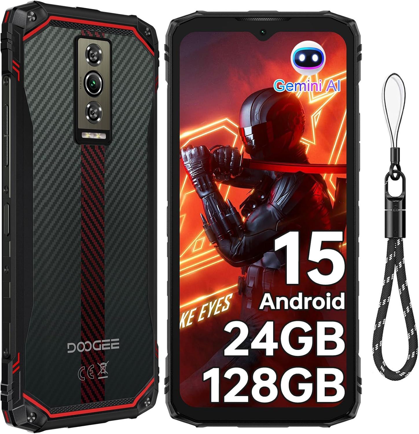 DOOGEE Blade10 Energy Smartphone Incassable Android 15, 24GO+128GO/2TO Smartphone 2025, 90Hz 6.56