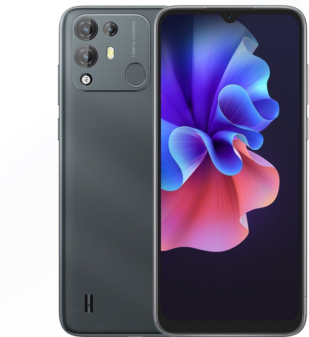Smartphone Double SIM Ecran IPS 6,5'' Android 11 Téléphone 4G 4GB+64GB + SD 256Go Noir YONIS