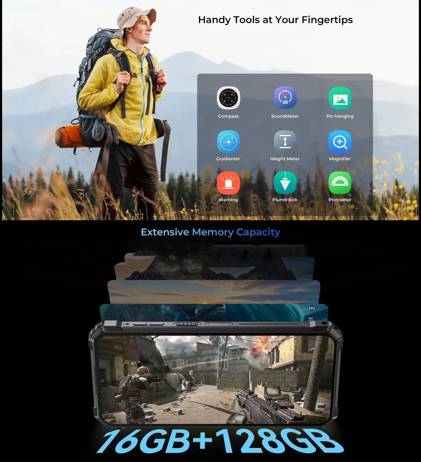 Smartphone 8GB+128GB IP68 10600mAh 6.52' Octa Core NFC 4G Fingerprint YONIS
