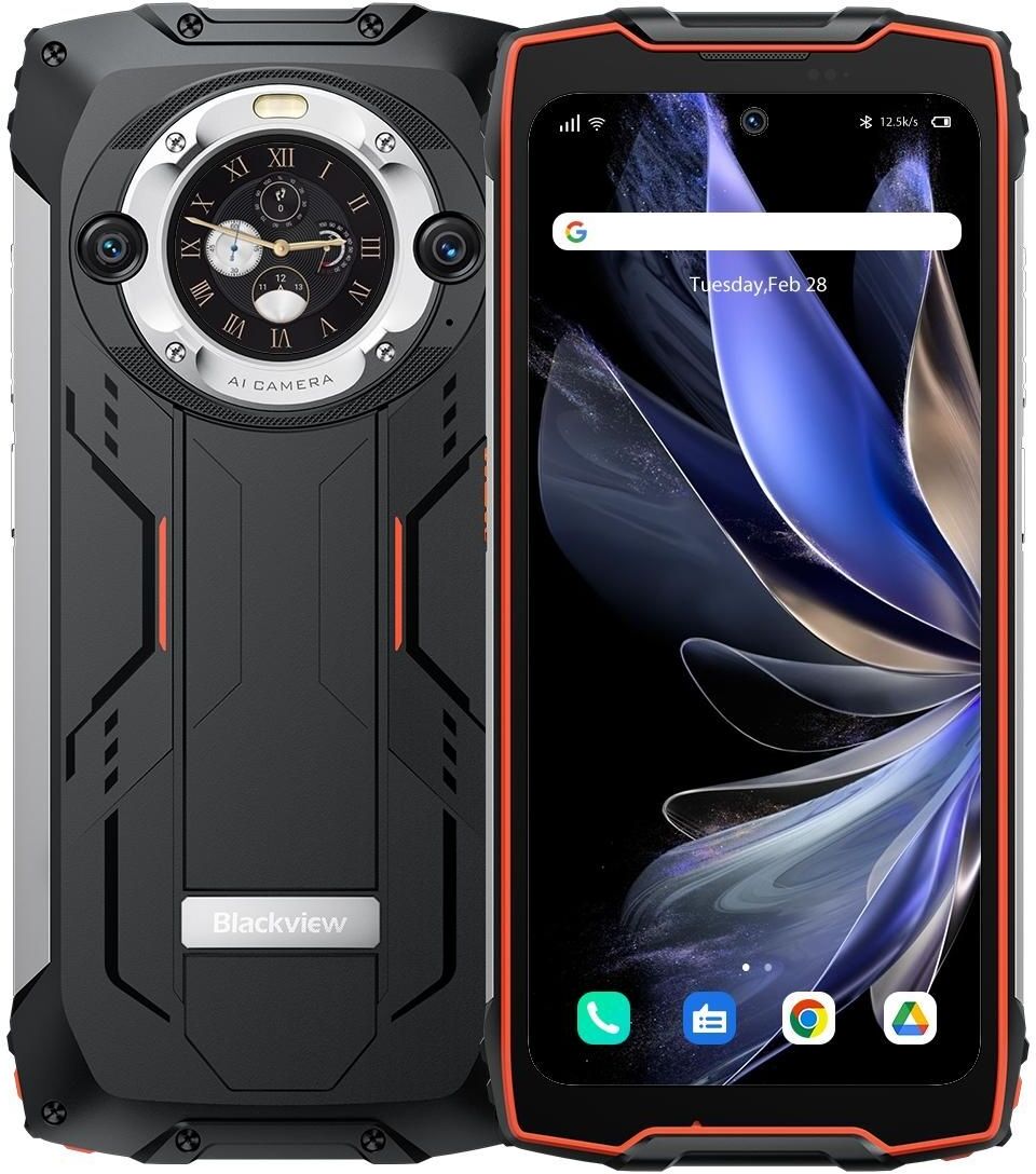 Smartphone 12GB+256GB Android 13 IP68 IP69K 6.7 Inch 64MP 4G NFC 15080mAh Orange YONIS
