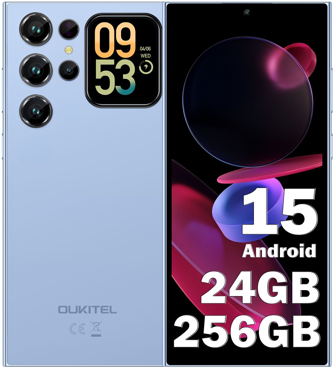 Smartphone Pas Cher OUKITEL C62 Pro 24GB+256GB 6,88