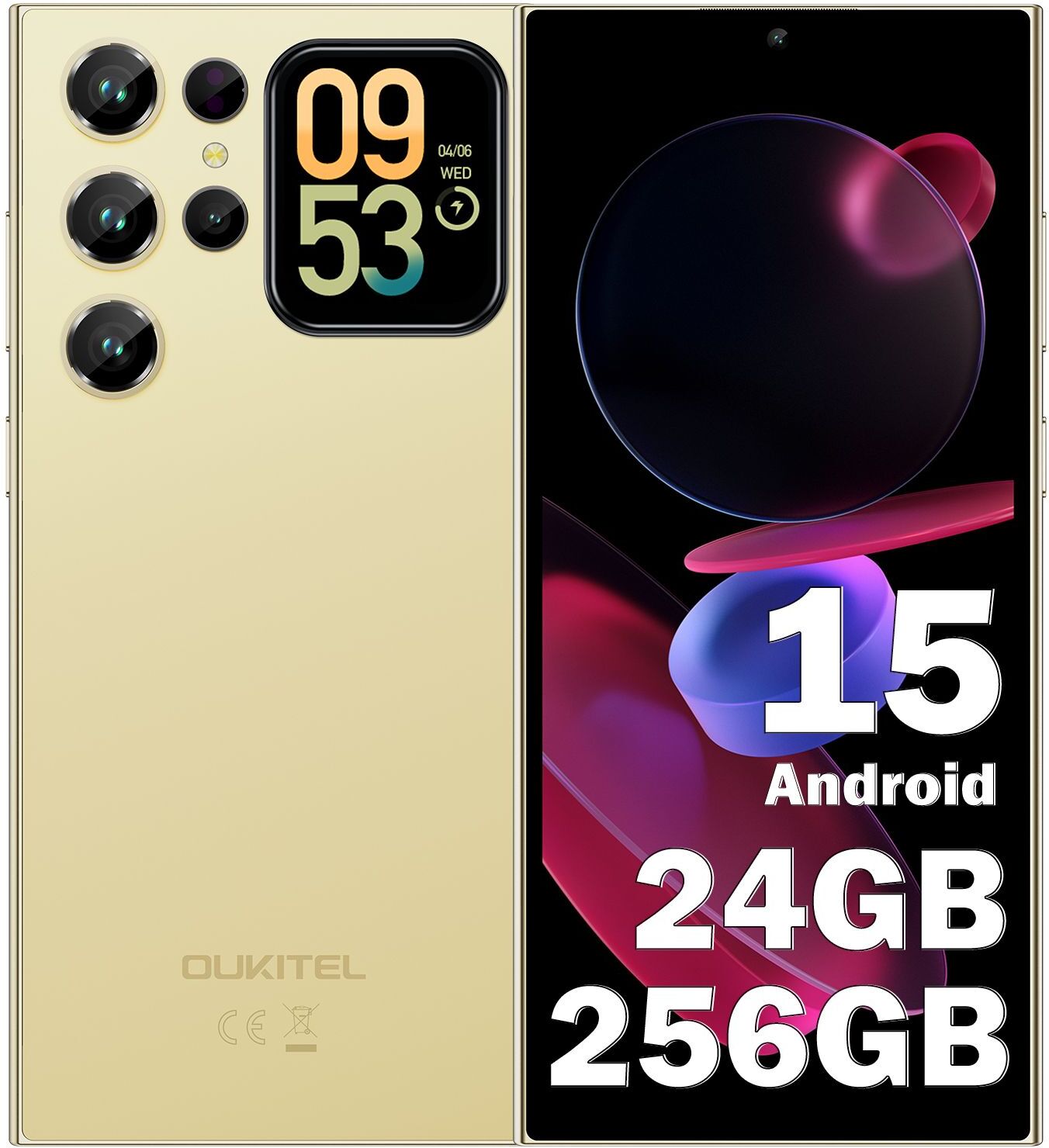 Smartphone Pas Cher OUKITEL C62 Pro 24GB+256GB 6,88