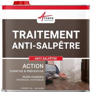 ARCANE INDUSTRIES Traitement du salpêtre Antisalpêtre Murs humides hydrofuge anti moisissure ANTISALPÊTRE 2.5L (jusqu a 10m²) - Publicité ARCANE INDUSTRIES Traitement du salpêtre Antisalpêtre Murs humides hydrofuge anti moisissure ANTISALPÊTRE 2.5L (jusqu a 10m²) - Publicité