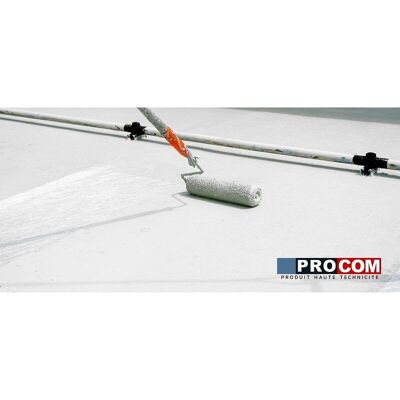 PRO COM Peinture, résine d'étanchéité toiture, réparation tuiles, fissures, anti-fuites, décore, protège, plusieurs coloris PROCOM 2.5 litres Blanc - Publicité PRO COM Peinture, résine d'étanchéité toiture, réparation tuiles, fissures, anti-fuites, décore, protège, plusieurs coloris PROCOM 2.5 litres Blanc - Publicité