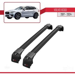 Compatible Avec Volvo Xc60 Ii 2017-2026 Ace-2 Barres De Toit Railing Porte-Bagages De Voiture Noir Aluminium 2 Barres - Publicité Compatible Avec Volvo Xc60 Ii 2017-2026 Ace-2 Barres De Toit Railing Porte-Bagages De Voiture Noir Aluminium 2 Barres - Publicité