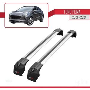Barres De Toit - Ace-2 - Ford Puma 2019-2024 - Aluminium - Gris - 2 Barres - Publicité Barres De Toit - Ace-2 - Ford Puma 2019-2024 - Aluminium - Gris - 2 Barres - Publicité