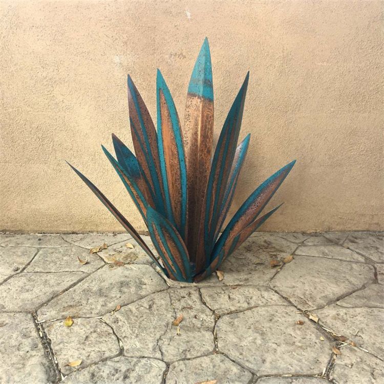 Nouvelle Sculpture Rustique De Tequila En Métal,À Faire Soi-Même,Agave,Plante,Jardin,Cour,Statue D'art,Ornements De Paysage,Fait À La Main,Décoration D'extérieur Pour La Maison - Type E-55cm